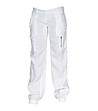 Ленен дамски панталон в бял цвят-0 снимка