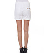 Памучни дамски къси панталонки в бяло-1 снимка