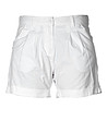 Памучни дамски къси панталонки в бяло-2 снимка