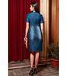 Синя рокля от деним с памук-1 снимка