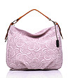 Дамска розова кожена чанта с фигурални мотиви Alice-0 снимка