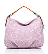 Дамска розова кожена чанта с фигурални мотиви Alice-1 снимка