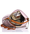 Дамска розова кожена чанта с фигурални мотиви Alice-3 снимка