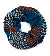 Кръгъл шал в синьо и оранжево Alisha-0 снимка