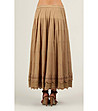 Дълга памучна пола Carla в светлокафяв цвят-1 снимка