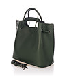 Ефектна тъмнозелена кожена чанта Sobella-2 снимка
