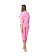 Памучна розова дамска пижама с принт Illona-1 снимка