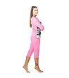 Розова дамска пижама с абстрактен принт Illona-3 снимка