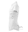 Памучна дамска риза в бял цвят-3 снимка