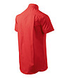 Червена памучна мъжка риза с къс ръкав Sammy-3 снимка