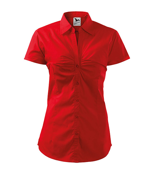 Червена памучна дамска риза Nely снимка