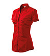 Червена памучна дамска риза Nely-2 снимка