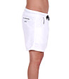 Бели мъжки плажни шорти с контрастна връзка-3 снимка