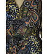 Многоцветно дамско палто с вълна-2 снимка