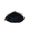 Черна кожена чанта за рамо Peggy-3 снимка