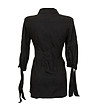 Дамска памучна черна риза -1 снимка