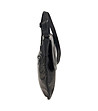 Черна кожена чанта за рамо Sovida-2 снимка