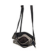 Черна кожена чанта за рамо Sovida-3 снимка
