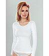 Памучна дамска бяла блуза Irene-0 снимка