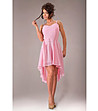 Асиметрична рокля в розово на точки-0 снимка
