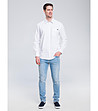 Памучна мъжка риза в бяло Trixi-3 снимка