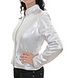 Късо дамско яке в сребрист цвят-2 снимка