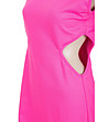 Цикламено розова рокля с изрязани елементи-2 снимка