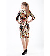 Многоцветна рокля с флорален принт-1 снимка