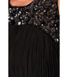 Черна дълга рокля с декорация Tania-2 снимка