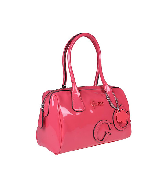 Лачена дамска чанта в розово снимка