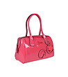 Лачена дамска чанта в розово-0 снимка