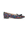 Дамски кожени многоцветни обувки с пискюли Salvena-1 снимка
