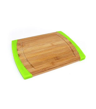 Бамбукова дъска за рязане в зелено снимка