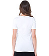 Бяла памучна дамска тениска Lisa-1 снимка