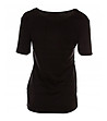 Памучна дамска черна тениска Vivien-2 снимка