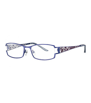 Сини метални рамки за очила с декорация снимка