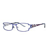 Сини метални рамки за очила с декорация-0 снимка