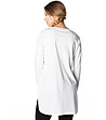 Дамска блуза в бяло с принт-1 снимка