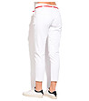 Бял памучен дамски 9/10 панталон с колан Lusie-1 снимка