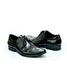 Елегантни черни мъжки кожени обувки с връзки-1 снимка