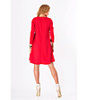 Червена рокля с дълги ръкави Solange-1 снимка