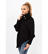 Дамски пуловер тип пончо в черно Verona-0 снимка
