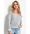 Дамски пуловер в сиво Hestia-0 снимка