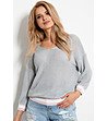 Дамски пуловер в сиво Hestia-2 снимка