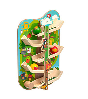 Дървена интерактивна играчка за стена - В гората снимка