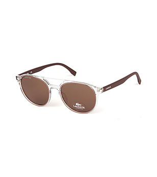 Unisex слънчеви очила с прозрачни рамки и кафяви лещи Kalo снимка