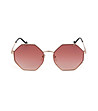Златисти дамски слънчеви очила с розови лещи Kalia-1 снимка