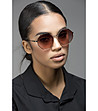 Златисти дамски слънчеви очила с розови лещи Kalia-3 снимка