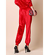 Дамски спортно елегантен панталон в червено-1 снимка