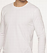 Памучна мъжка блуза в бяло-2 снимка
